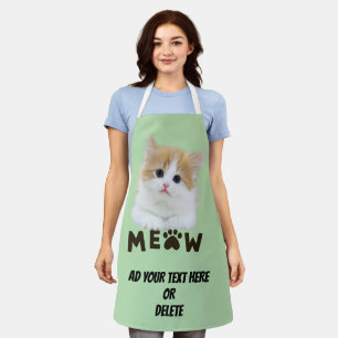 Customizable Kitten Meow All Over Print Apron