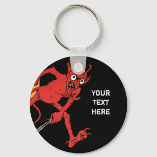 Customizable Krampus Black Key Ring