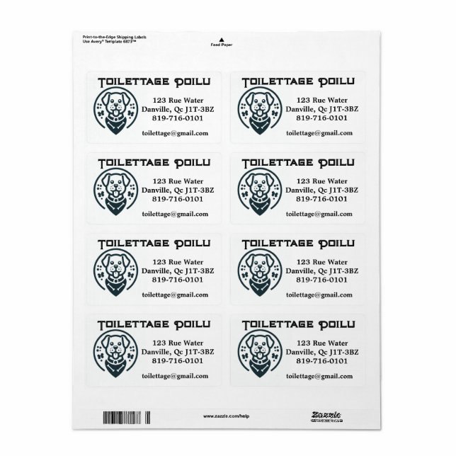 Customizable Label (Full Sheet)