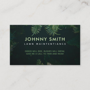 Customizable Lawn Care Slogans Business Cards