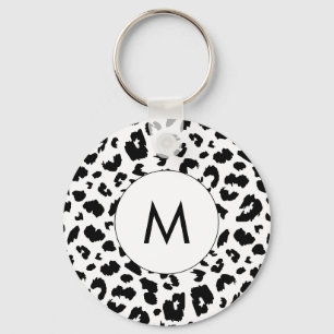 Customizable leopard print key ring