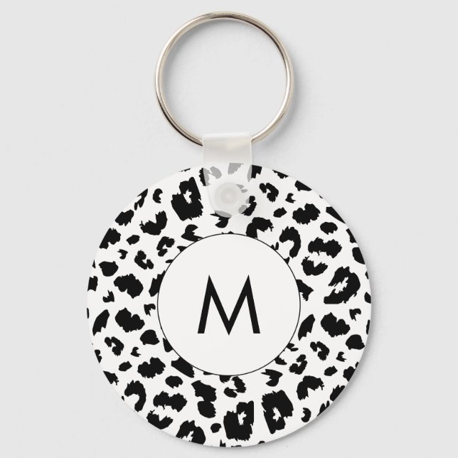 Customizable leopard print key ring (Front)