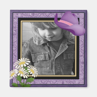 CUSTOMIZABLE Little Cowgirl photo magnet