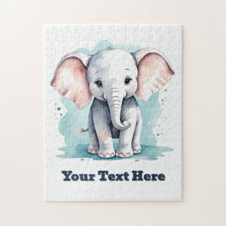 Customizable Little elephant Jigsaw Puzzle