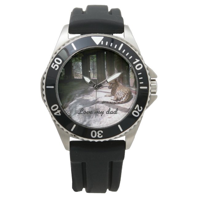 Customizable man rubber wristwatch (Front)