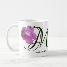 Customizable Margaret name pink rose floral classy
