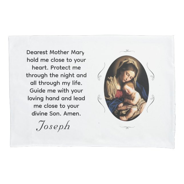 Customizable Mary & Christ Child Pillowcase (Front)