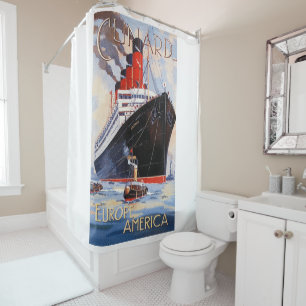CUSTOMIZABLE MERCHANT STEAMER SHOWER CURTAIN