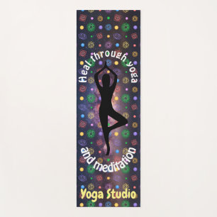 Customizable milky way chakra yoga pose mat