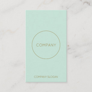 Customizable minimalist mint business card
