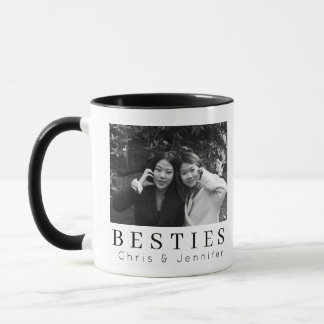 Customizable Minimalist Modern Best Friends BFF  Mug