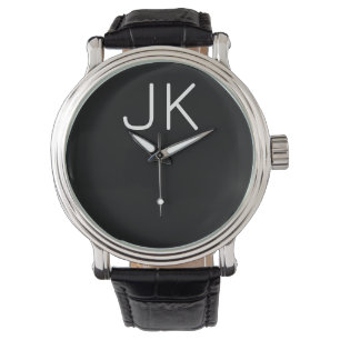 Customizable minimalistic initials name watch