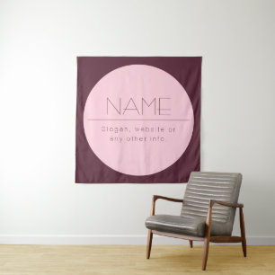 Customizable Modern Text w/Border Tapestry