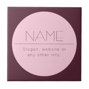 Customizable Modern Text w/Border Tile