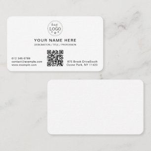 Customizable Modern White Rounded Business Card