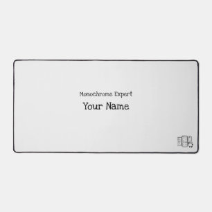 Customizable Monochrome Expert Desk Mat