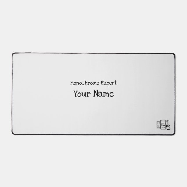 Customizable Monochrome Expert Desk Mat (Front)