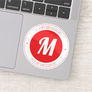 Customizable Monogram & Circular Text Template