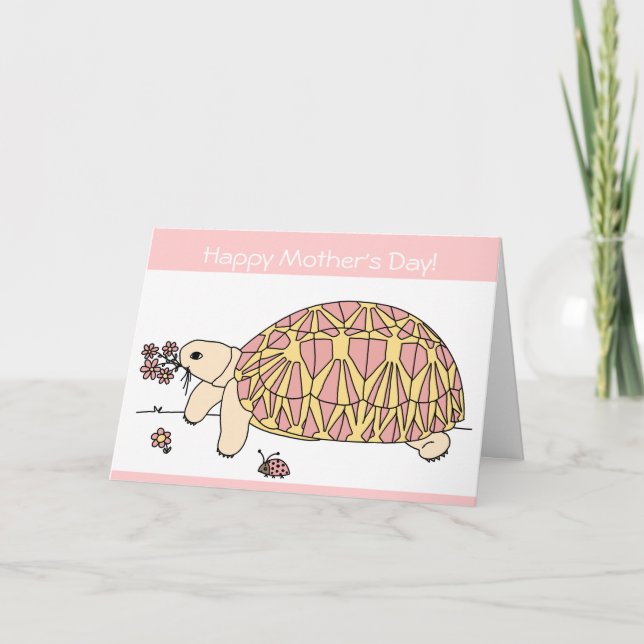 Customizable Mother’s Day Star Tortoise Card 9 (Front)