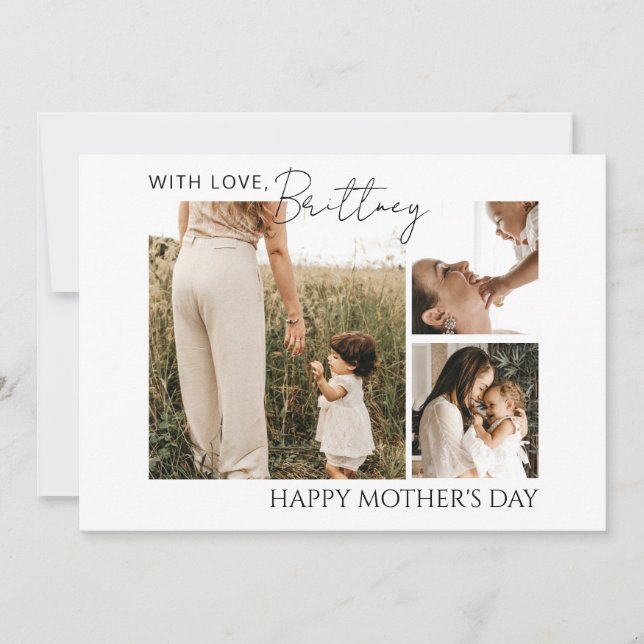 Customizable Mother's Day Three Photo Templates  (Front)