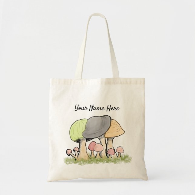 Customizable Mushroom   Tote Bag (Front)