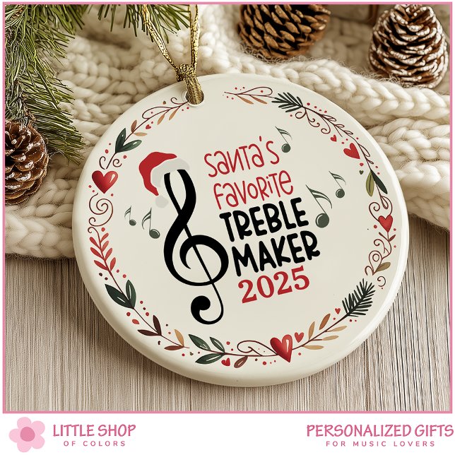 Customizable Music Teacher Student Photo Ceramic Tree Decoration (Creator Uploaded)