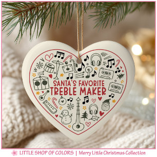 Customizable Music Teacher Student Photo Ceramic Tree Decoration