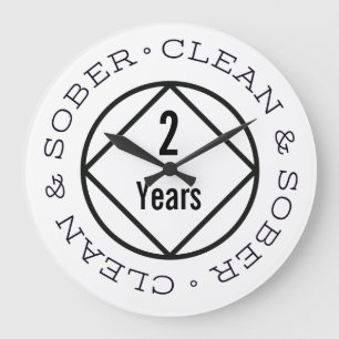 Customizable NA Recovery Choose Any Clean Time Large Clock