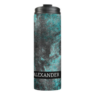 Customizable name. Abstract grunge texture Thermal Tumbler