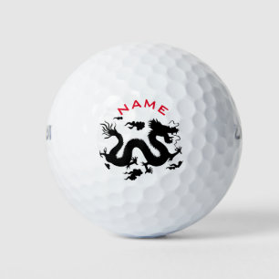 CUSTOMIZABLE NAME CHINESE DRAGON GOLF BALL
