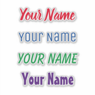 Customizable name decal 4 types