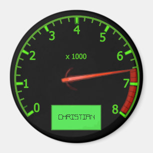 Customizable name gearhead car magnets