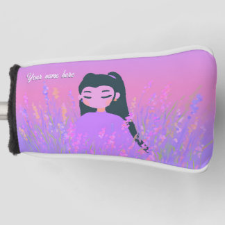 Customizable Name Golf Girl Lavender Daydream Golf Head Cover