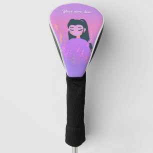 Customizable Name Golf Girl Lavender Daydream Head Cover