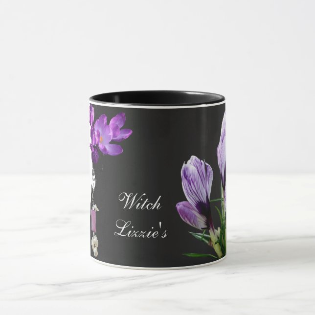 Customizable name Lizzie floral girl face pretty Mug (Center)