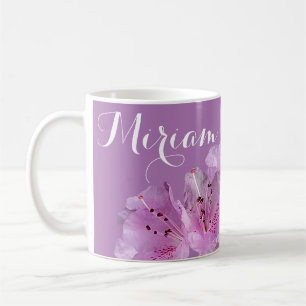 Customizable name Miriam floral purple pink boho Coffee Mug