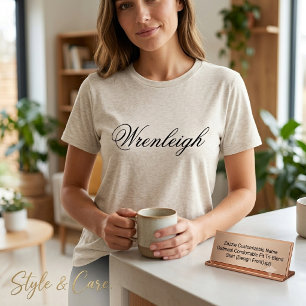 Customizable Name Oatmeal Comfortable Fit Tri-Blend Shirt