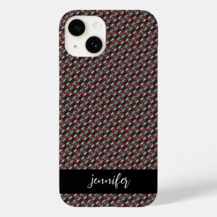 Customizable name Seamless grey pattern Case-Mate iPhone 14 Case