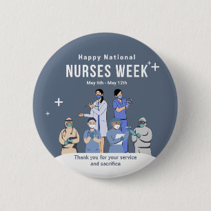 Customizable National Nurses Week 6 Cm Round Badge