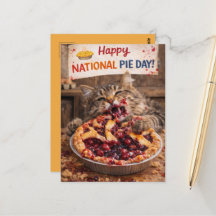 Customizable National Pie Day Postcard