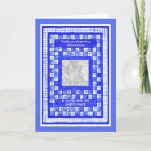 Customizable New Baby Godparents Photo Card