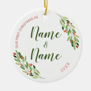 Customizable Nicknames First Christmas Ceramic Tree Decoration
