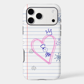 Customizable Notebook Scribbles Phone Case