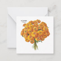 Customizable October Marigold Birthday Gift