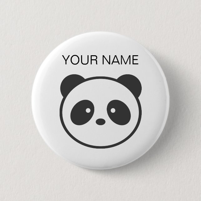 Customizable panda button (Front)