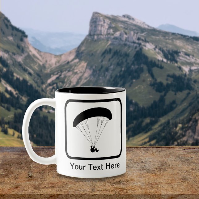 Customizable Paraglider Logo Two-Tone Coffee Mug (Creator Uploaded)