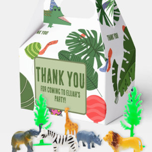 Customizable Party Animals Zoo Jungle  Favour Box