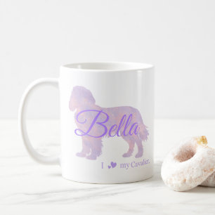 Customizable Pastel Purple Cavalier King Charles   Coffee Mug