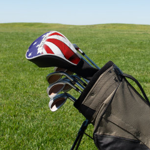 Customizable Patriotic American Flag Driver Golf Head Cover