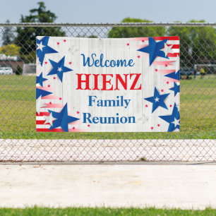 Customizable Patriotic Family Reunion Banner